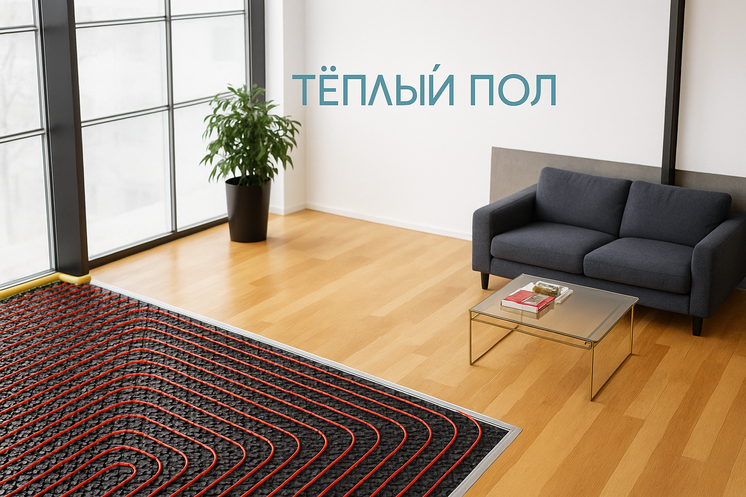 Тёплый пол в современном интерьере